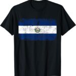 camiseta bandera vintage el salvador hombre y mujer